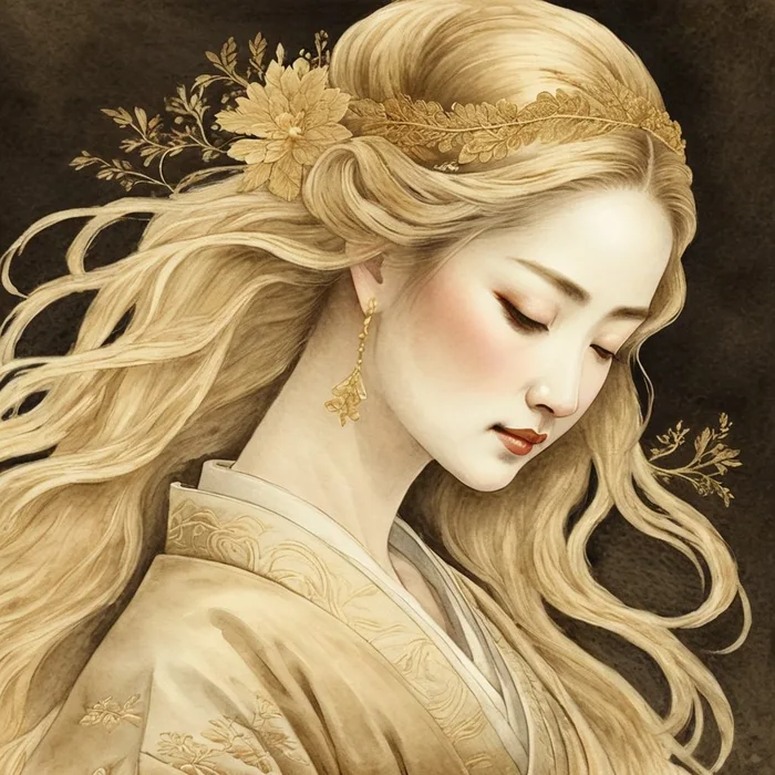 金箔LoRA作例 — 箔打ちの乱反射